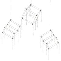 LAMPA wisząca ARANEUS 6117942 Nave glamour OPRAWA metalowa LED 29W 3000K zwis z kryształkami chrom