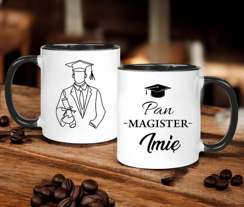 KUBEK PREMIUM Z NADRUKIEM PREZENT PAN MAGISTER IMIĘ ORYGINALNY UPOMINEK na Arena.pl