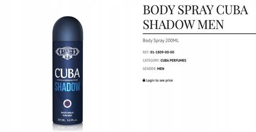 CUBA ORIGINAL DEO SPRAY MEN SHADOW 200 ML na Arena.pl