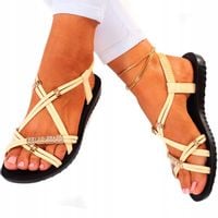 SANDAŁY DAMSKIE GUMKI ELEGANCKIE KORALIKI