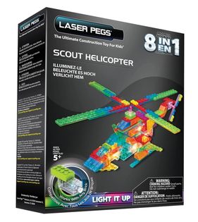 Laser Pegs Świecące Klocki 8W1 Scout Helicopter Pb2150