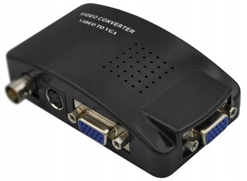 KONWERTER SYGNAŁU WIDEO S-VIDEO BNC AV VGA DO VGA Z PRZEWODAMI GRATIS na Arena.pl
