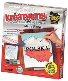 POLSKA - Wypukła Malowanka Seria POLSKA - Mapa Polski