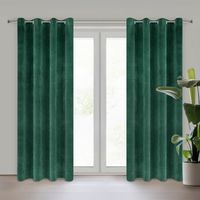 Zasłona na przelotkach welwet aksamit VILLA 140X250 ciemnozielona