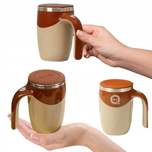 AUTOMATYCZNY KUBEK TERMICZNY 380 ML MAGNETYCZNE MIESZADŁO USB DLA KAWOSZY na Arena.pl