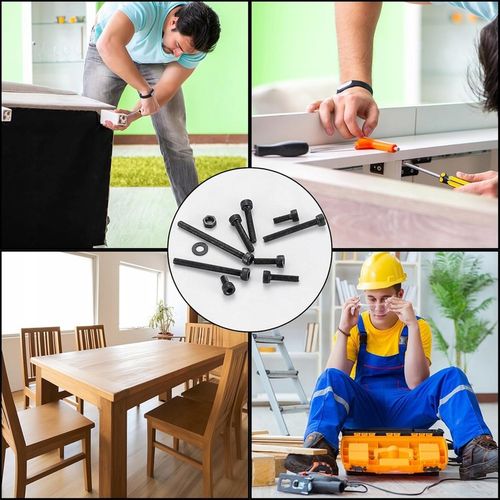 ZESTAW ŚRUB SZEŚCIOKĄTNYCH NAKŁADEK PODKŁADEK M3 ZE STALI STOPOWEJ 801szt na Arena.pl