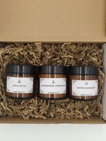 Zestaw Świec Sojowych w Brązowym Szkle