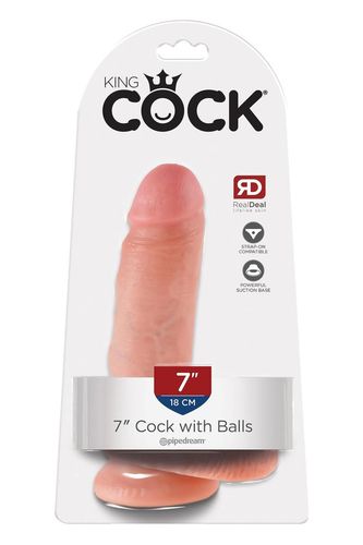 king cock 7 inch cock with balls light na Arena.pl