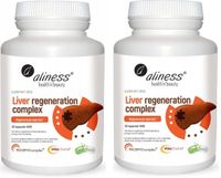 2x Aliness LIVER COMPLEX Wsparcie WĄTROBY detox 90 VEGE kaps SYLIMARYNA