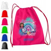 WOREK PLECAK SPORTOWY NA WF DLA DZIECI - KOCI DOMEK GABI + IMIĘ! GABBY DOLL