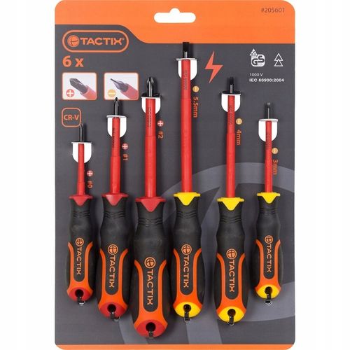 Wkrętaki izolowane śrubokręty VDE GS 1000V 6 szt. IEC 60900:2004 na Arena.pl
