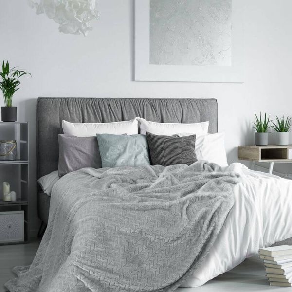 Koc narzuta CINDY 200x220 srebrny zdjęcie 2