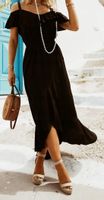 Sukienka hiszpanka damska maxi asymetryczna czarna