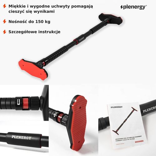 Drążek do podciągania rozporowy do ćwiczeń Plenergy S-Door 71-90 cm na Arena.pl