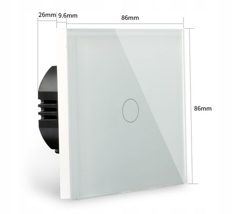 DOTYKOWY WŁĄCZNIK ŚWIATŁA 1K POJEDYNCZY WYŁĄCZNIK SZKLANY na Arena.pl