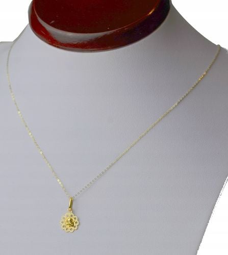 Złoty Łańcuszek z Krzyżykiem dla dziewczynki 585 Na Komunię + Prezent na Arena.pl