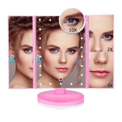 LUSTERKO KOSMETYCZNE PODŚWIETLANE ROZKŁADANE LED na Arena.pl