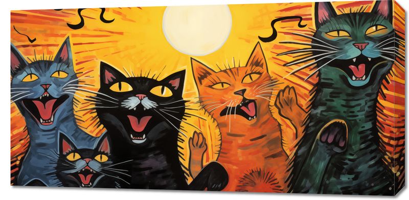 Obraz 100x50cm Kocie Koncertowanie zdjęcie 1