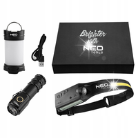 NEO TOOLS ZESTAW OŚWIETLENIOWY SURVIVALOWY 3w1 USB-C CAMPINGOWY 99-132