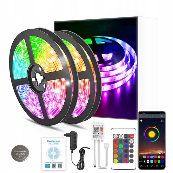 Taśma LED 15M RGB 5050 WiFi PILOT APLIKACJA TUYA zdjęcie 1