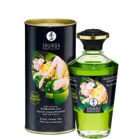 shunga aphrodisiac warming oil green tea 100ml - rozgrzewający olejek