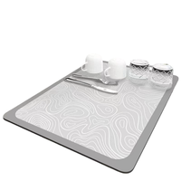 Super Chłonna Mata Ociekowa do Naczyń Szybkoschnąca 50x40 Jasnoszara