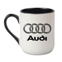 KUBEK "AUDI" Wzór - Elegant Coffee Czarny 330 ml