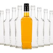 50 sztuk - butelka WALKER 500 ml z zakrętkami na whisky koniak