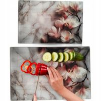 DESKA SZKLANA KUCHENNA 20x30CM ZE WZOREM DO KROJENIA SZKŁO HARTOWANE FESTA