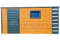 Schowek - Domek ogrodowy 4x2 + wiata 0,5m Drzwi Okno dach spad w tył TS745