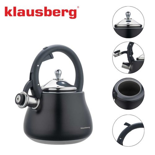 czajnik stalowy z gwizdkiem 2,8l klausberg kb-7918 na Arena.pl