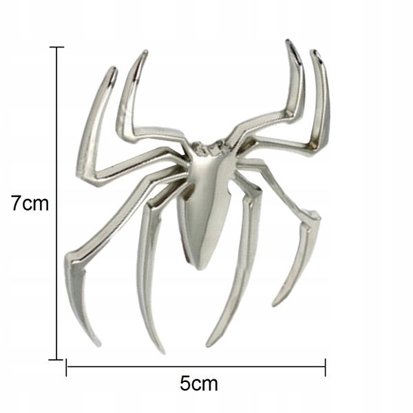 Emblemat 3D Spider Man Pająk Tuning Chrom Ozdoba do Auta na Deskę Znaczek zdjęcie 7