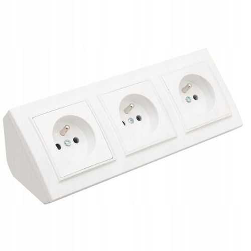 GNIAZDO POTRÓJNE MEBLOWE NAROŻNE KUCHENNE BLATOWE BIURKOWE BIAŁE NABLATOWE na Arena.pl