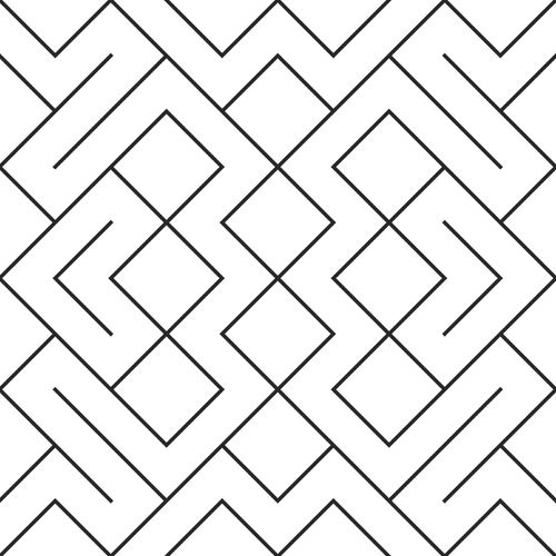 TAPETA DO SYPIALNI SALONU CZARNO-BIAŁY WZÓR GEOMETRYCZNY ABSTRAKCJA na Arena.pl