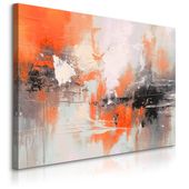 Obraz Do Sypialni Salonu Pomarańczowa Abstrakcja Akwarela 120cm x 80cm