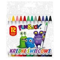 kredki świecowe 12 kolorów fun&joy