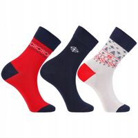 Skarpetki Świąteczne Męskie Bawełniane 3-PARY NA PREZENT KOLOR MORAJ 39-42