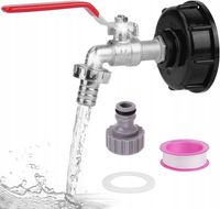 ZAWÓR KRAN KULKOWY OGRODOWY DO BECZKI ZBIORNIKA 1/2" MAUZERA 1000L STAL