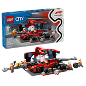 LEGO City F1 Pit stop i mechanicy z bolidem Ferrari 60443