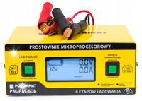 PROSTOWNIK AKUMULATOROWY MIKROPROCESOROWY 10A SAMOCHODOWY 6V-24V ŁADOWARKA