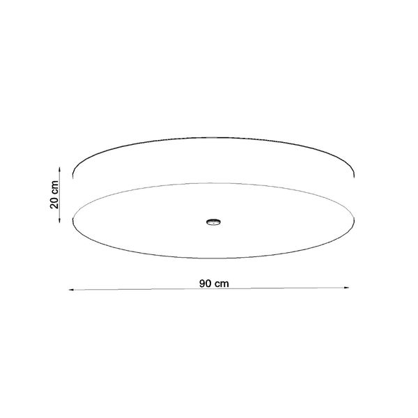 Plafon SKALA 90 czarny zdjęcie 4