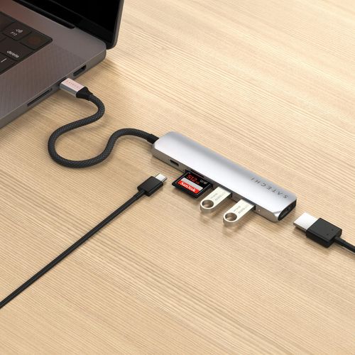 Hub USB Satechi 6-in-1 USB-C Slim Multiport Adapter USB-C na Arena.pl