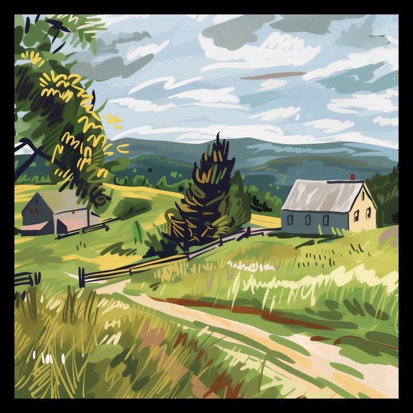 Plakat 40x40cm Bujna Wieś zdjęcie 2