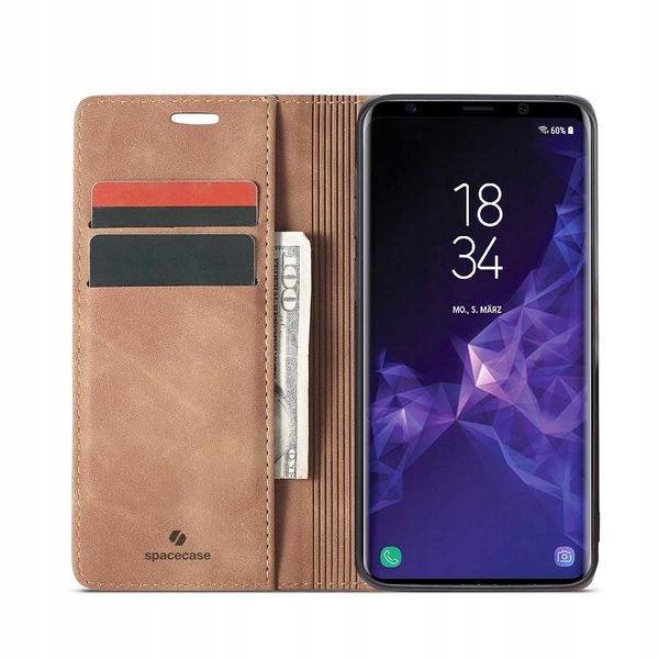 Spacecase Wallet Galaxy S9 Light Brown zdjęcie 14