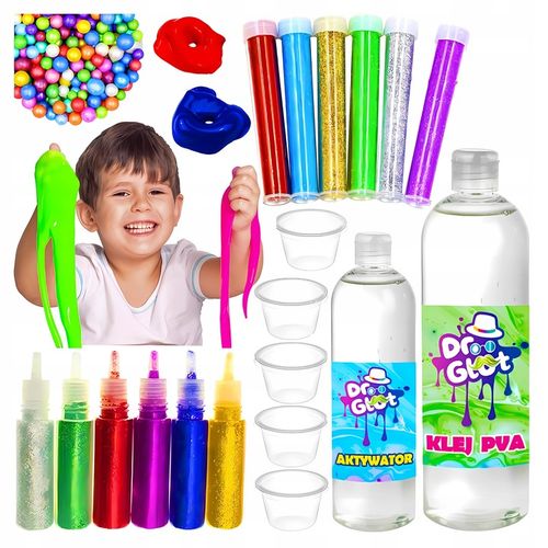 ZESTAW SLIME DO ROBIENIA GLUTÓW 7w1 kreatywny na prezent duży box gluty xxl na Arena.pl
