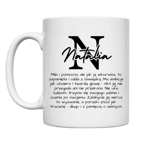 KUBEK Z IMIENIEM "NATALIA" Wzór - Klasyczny 330 ml na Arena.pl