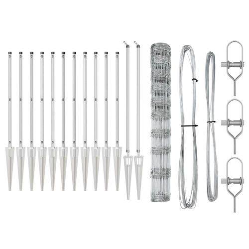 Ogrodzenie pastwiskowe Srebrny 50 x 1.2 m Stal galwanizowana na Arena.pl