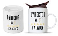Zestaw Skarbonka + Kubek Dla Dyrektora Prezent Z Nadrukiem Ze Zdjęciem