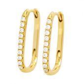 kolczyki ze stali szlachetnej platerowane 14k złotem, zapięcie angielskie