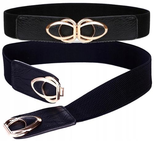 Złoty Elastyczny Modny Pasek Do Sukienki Damski na Arena.pl